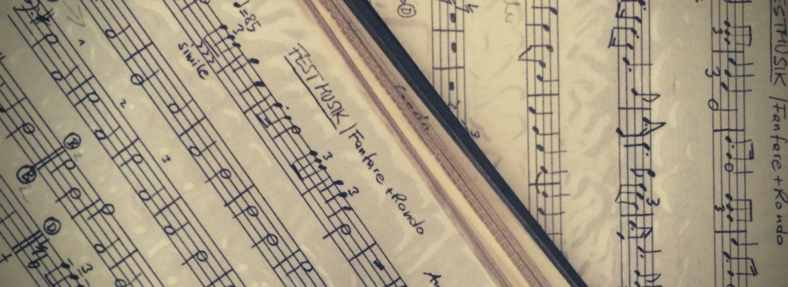 Ein Blatt handgeschriebene Noten